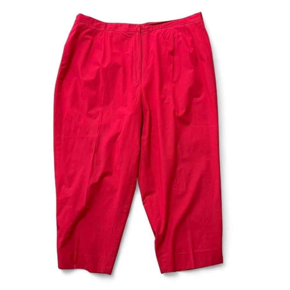 Vintage Talbots Stretch Red Wide Leg‎ Cropped Chino Pants